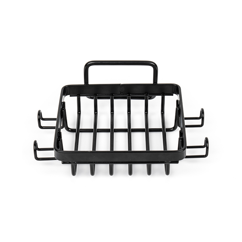 Sort sæbeholder i rustfrit stål til brusebad