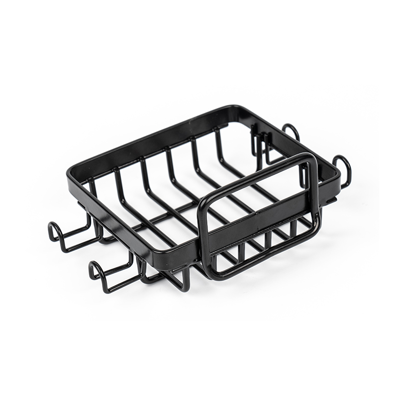 Sort sæbeholder i rustfrit stål til brusebad