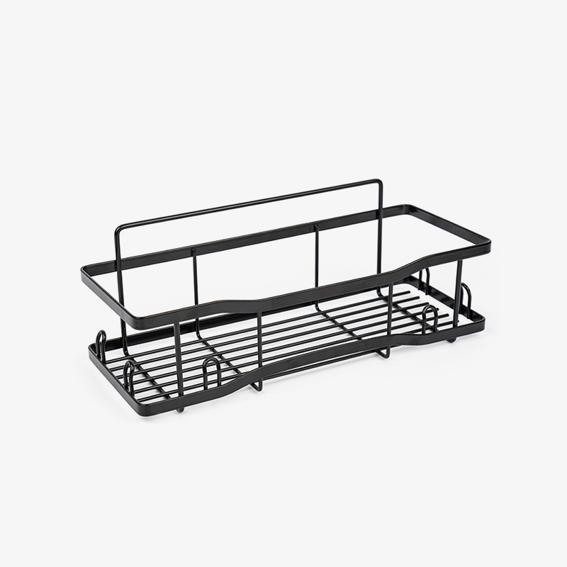 Vægmonteret metaltrådsopbevaringskurv til køkken og badeværelse