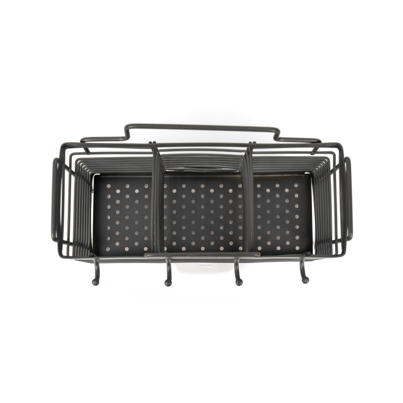 3-rums opvasketørringsstativ med redskabsholder