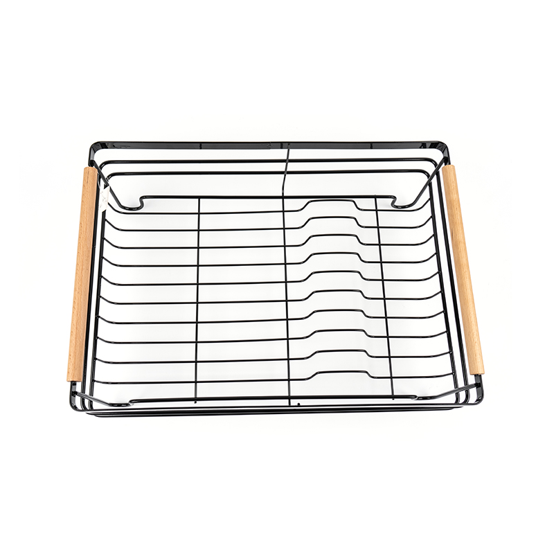 Metal opvaskestativ med træhåndtag