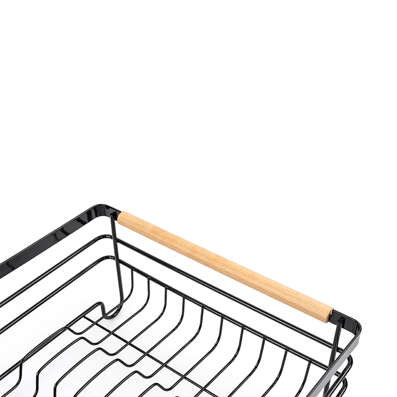 Metal opvaskestativ med træhåndtag