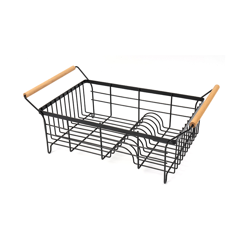 Opvaskestativ i rustfrit stål med bestikholder og afløbsbræt