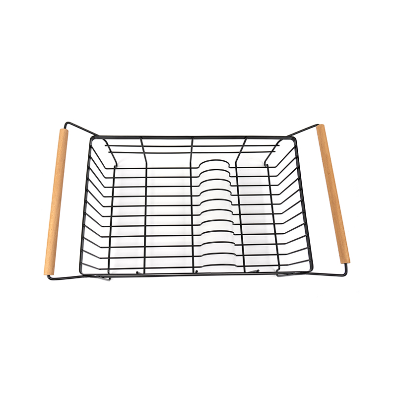 Opvaskestativ i rustfrit stål med bestikholder og afløbsbræt