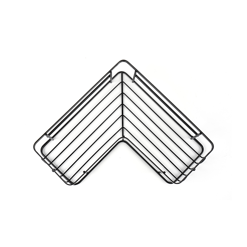 Sort hjørnebrusekabine Vægmonteret rustfrit stål