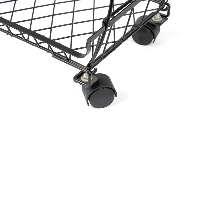 4-lags stabelbar frugt- og grøntsagskurv med rullende hjul