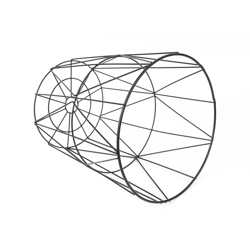 Sort rund trådnet affaldsbeholder til kontor og soveværelse