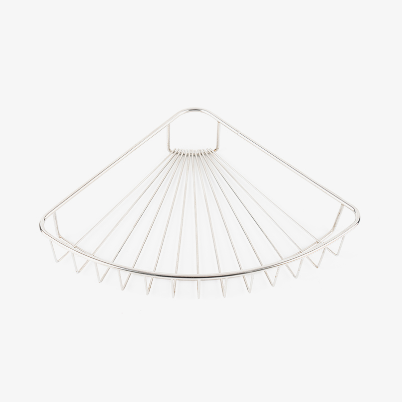 Vægmonteret brusekabine i rustfrit stål med krog