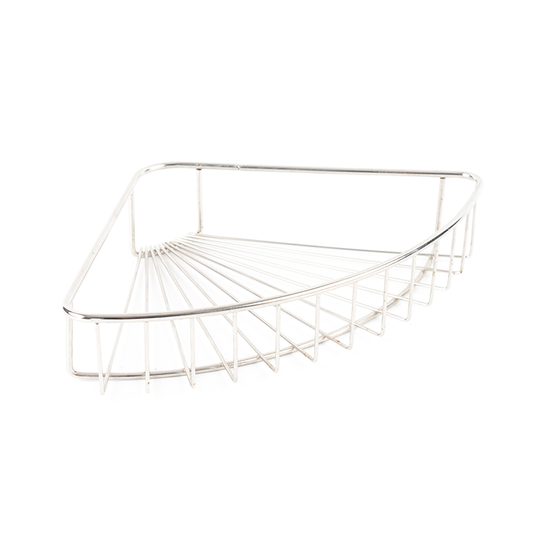 Vægmonteret brusekabine i rustfrit stål med krog