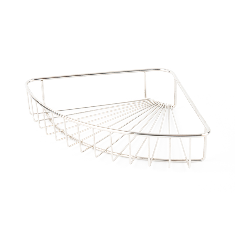 Vægmonteret brusekabine i rustfrit stål med krog